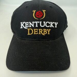 Main Gate Kentucky Derby Run For The Roses Black Adjustable Baseball Cap Hat